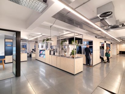 Interiors of Pocket Living office, designed by Threefold Architects