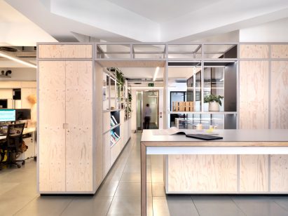 Interiors of Pocket Living office, designed by Threefold Architects