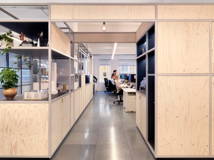 Interiors of Pocket Living office, designed by Threefold Architects