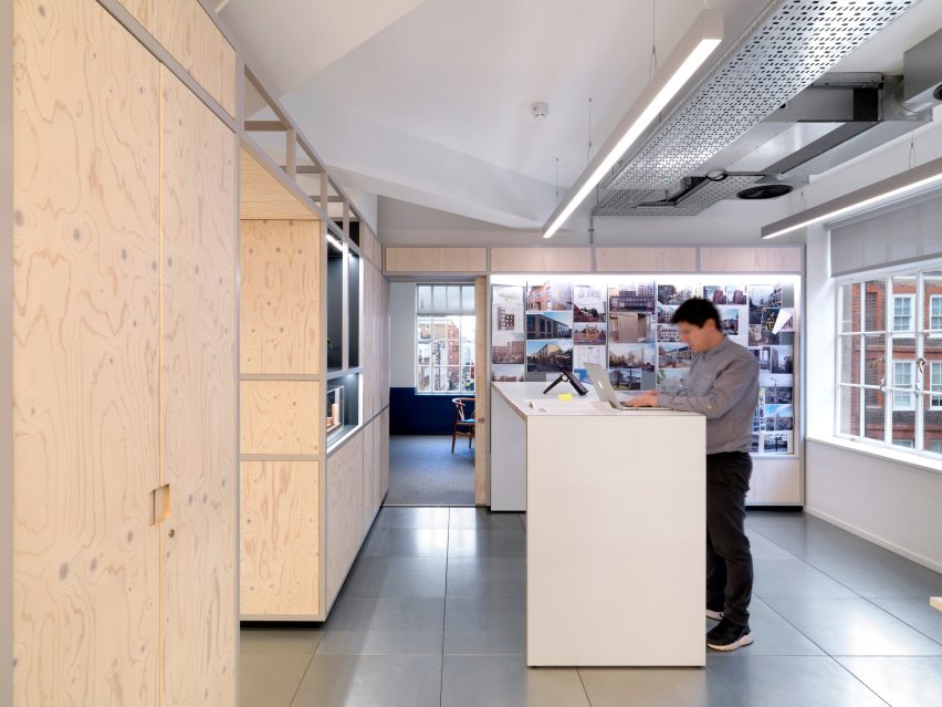 Interiors of Pocket Living office, designed by Threefold Architects