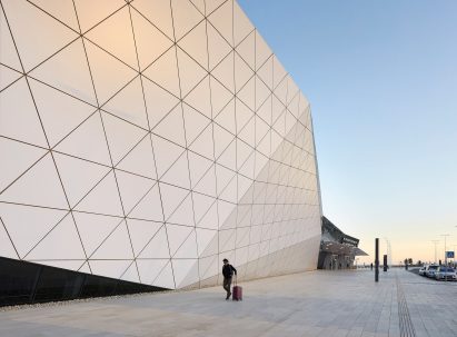 Ramon Airport by Amir Mann-Ami Shinar Architects and Moshe Zur Architects in Negev desert, Israel