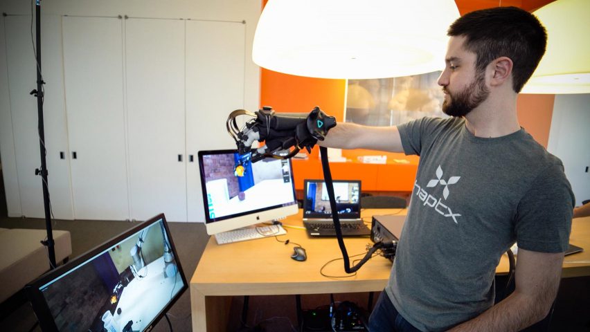 Robot hand with sense of touch by Shadow Robot Company, SynTouch and HaptX.