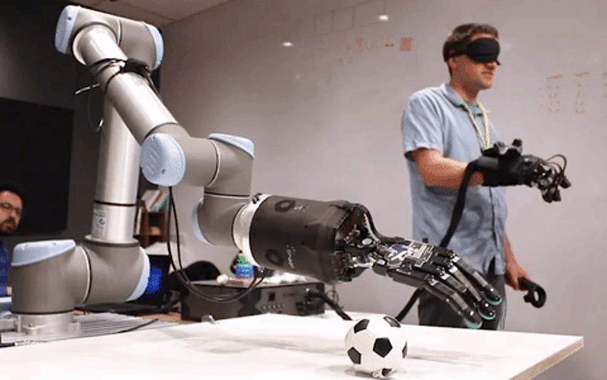 Robot hand with sense of touch by Shadow Robot Company, SynTouch and HaptX.