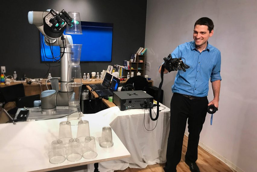 Robot hand with sense of touch by Shadow Robot Company, SynTouch and HaptX.