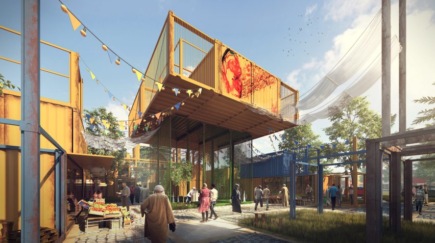 Sheltainer offers shipping containers as alternative housing for Cairo's cemetery-dwellers