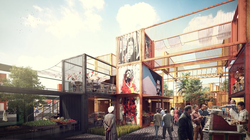 Sheltainer offers shipping containers as alternative housing for Cairo's cemetery-dwellers