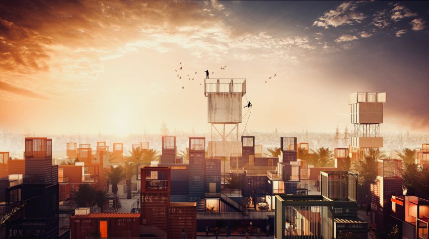 Sheltainer offers shipping containers as alternative housing for Cairo's cemetery-dwellers