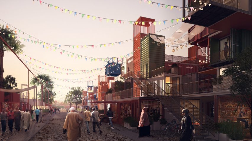 Sheltainer offers shipping containers as alternative housing for Cairo's cemetery-dwellers