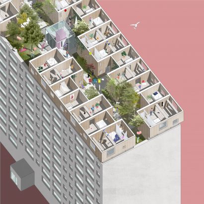 Sigurd Larsen proposes modular village on apartment block roof