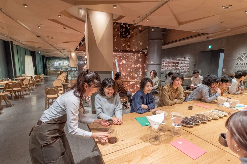 Interiors of Starbucks Reserve Roastery Tokyo