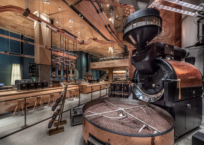 Interiors of Starbucks Reserve Roastery Tokyo