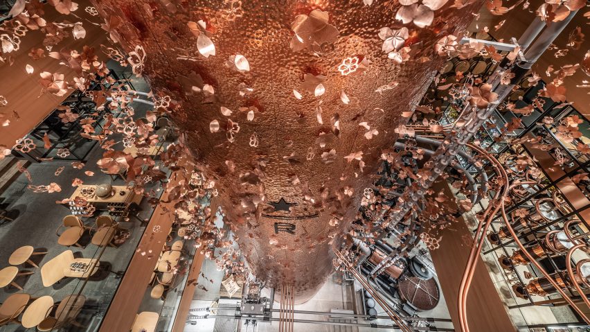 Interiors of Starbucks Reserve Roastery Tokyo