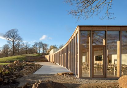 The Weston visitor centre at Yorkshire Sculpture Park by Feilden Fowles