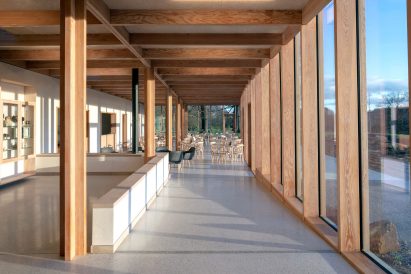 The Weston visitor centre at Yorkshire Sculpture Park by Feilden Fowles