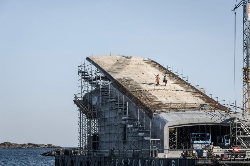 Construction photo of Under by Snøhetta in Båly, Norway