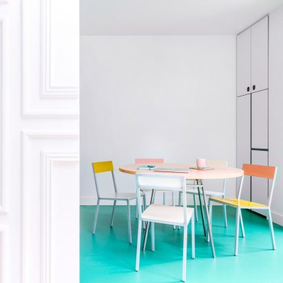 Block colours and hidden storage feature in Van Staeyen’s Antwerp townhouse renovation
