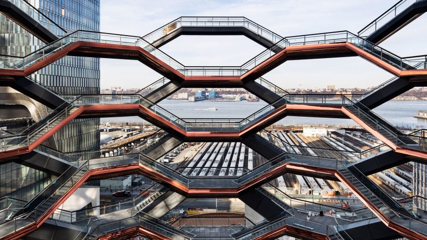 interior view of The Vessel by Heatherwick Studio