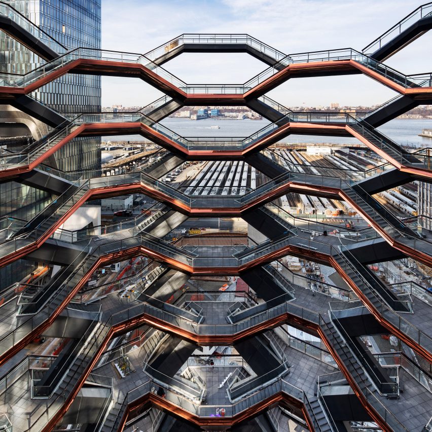 Interior view of The Vessel by Heatherwick Studio