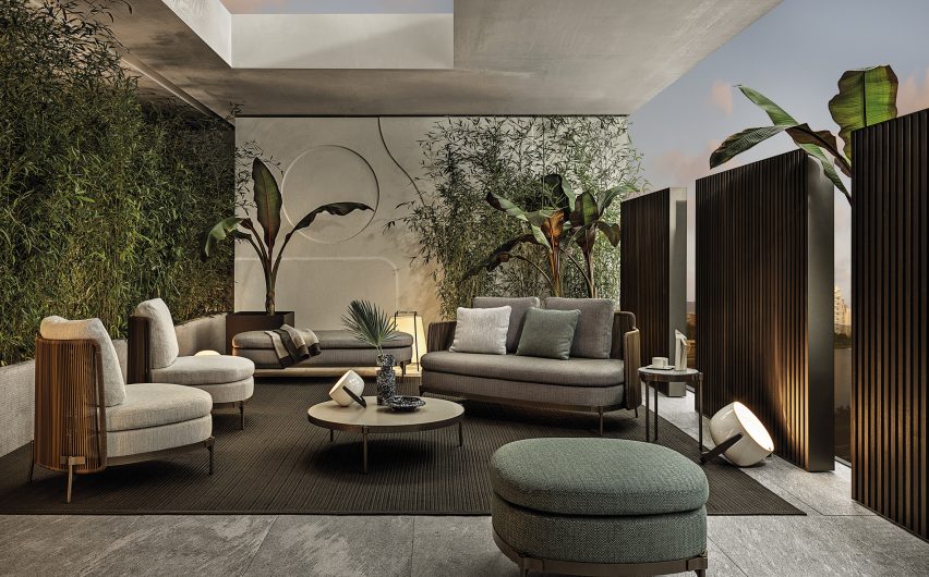 Tape Cord outdoor furniture by Nendo for Minotti