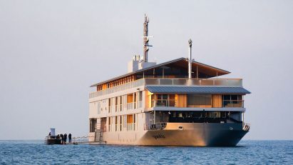 Guntû hotel aboard a ship in Japan's Seto Inland Sea