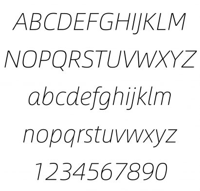 Alibaba Sans typeface italic