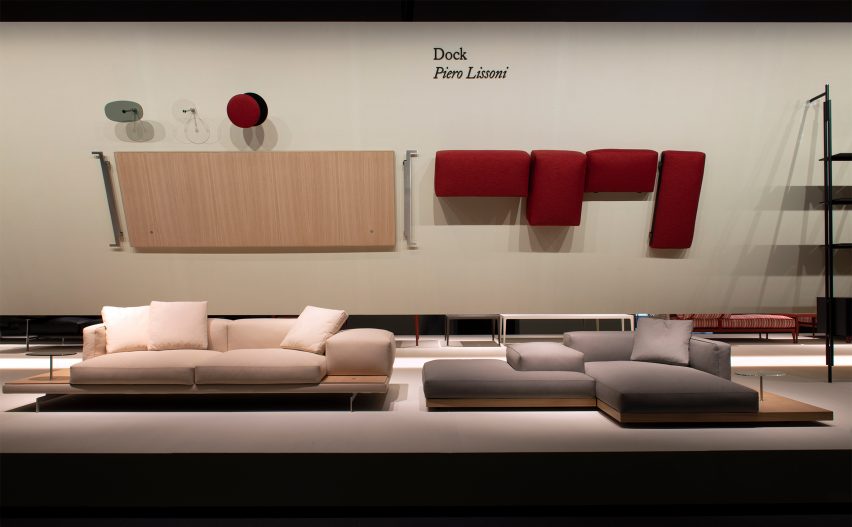 The Dock sofa system was designed for furniture manufacturer B&B Italia by Piero Lissoni, and was launched at Salone del Mobile in Milan