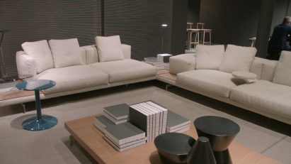 The Dock sofa system was designed for furniture manufacturer B&B Italia by Piero Lissoni, and was launched at Salone del Mobile in Milan
