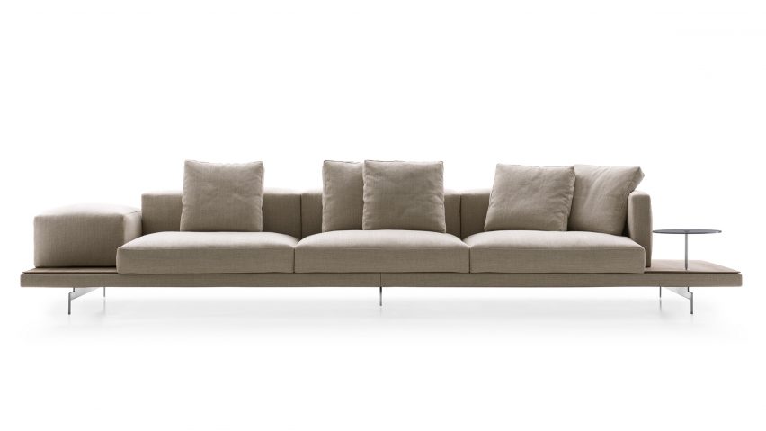The Dock sofa system was designed for furniture manufacturer B&B Italia by Piero Lissoni, and was launched at Salone del Mobile in Milan