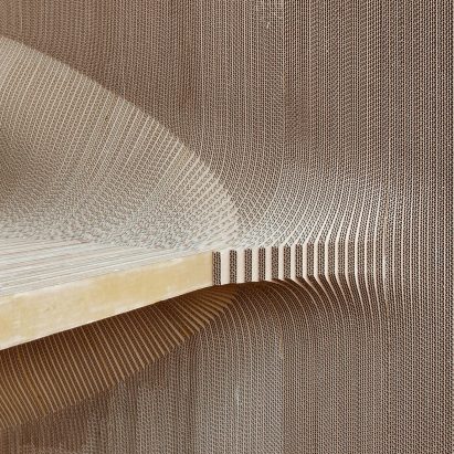 Cardboard cafe by Nudes in Mumbai is made entirely from recycled cardboard
