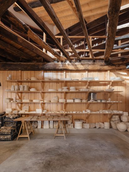 Old Ceramic Society of Coimbra, Portugal designed by Luisa Bebiano Arquitectos and Atelier do Corvo