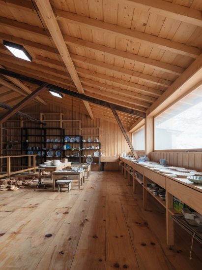 Old Ceramic Society of Coimbra, Portugal designed by Luisa Bebiano Arquitectos and Atelier do Corvo