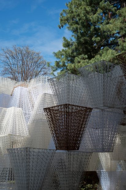 Arthur Mamou-Mani and COS create 3D-printed Conifera installation from 700 bioplastic bricks in Milanese palazzo