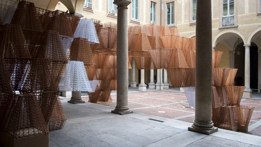 Arthur Mamou-Mani's Conifera installation for COS at Milan Design Week
