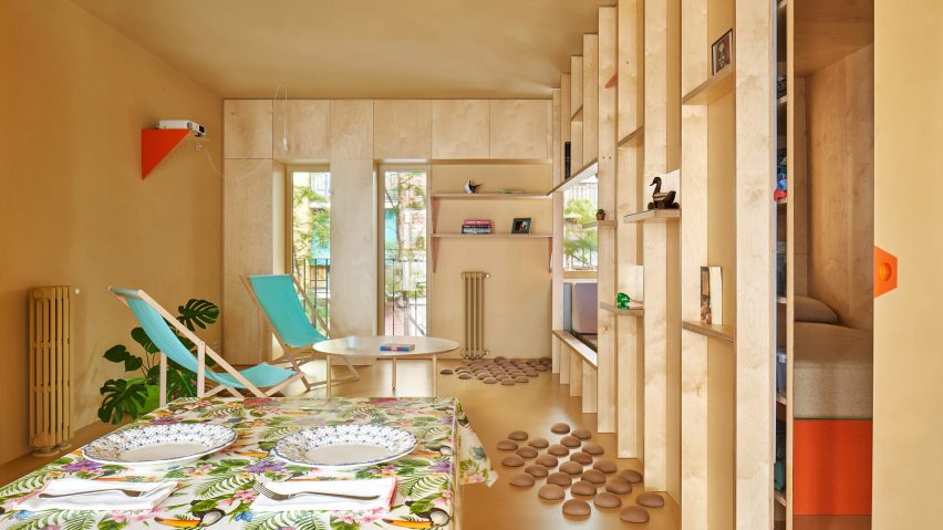 Dezeen Weekly features a plywood-lined apartment and MAD’s New York skyscraper