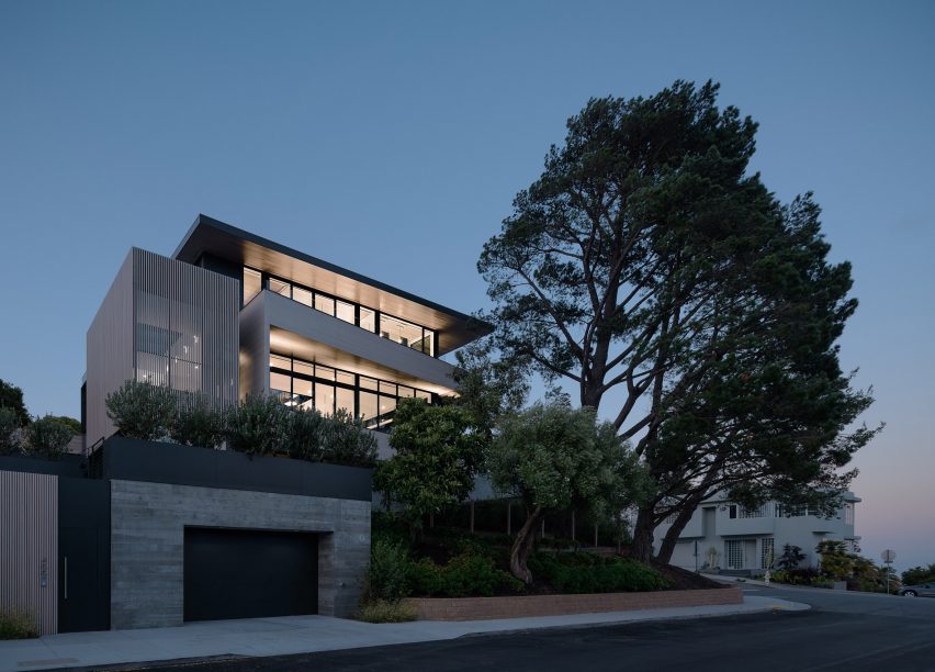 Dolores Heights San Francisco cedar and glass residence by John Maniscalco Architects