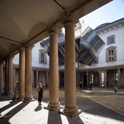 Echo Pavilion by Pezo von Ellrichshausen at Palazzo Litta in Milan