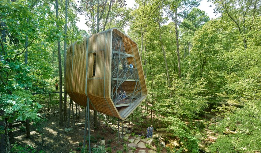Evans Tree House in Garvan Woodland Gardens Arkansas by Modus Studio