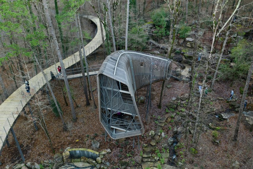Evans Tree House in Garvan Woodland Gardens Arkansas by Modus Studio