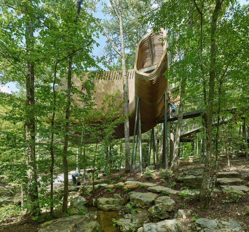 Evans Tree House in Garvan Woodland Gardens Arkansas by Modus Studio