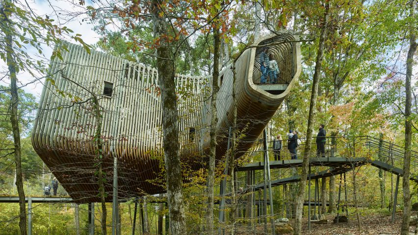 Evans Tree House in Garvan Woodland Gardens Arkansas by Modus Studio
