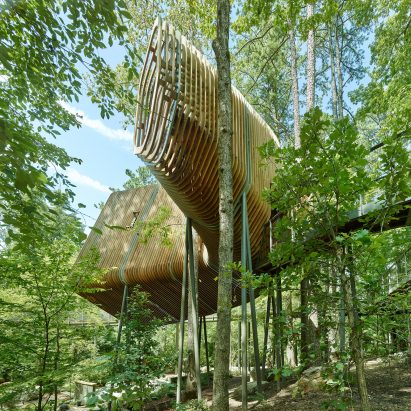 Evans Tree House in Garvan Woodland Gardens Arkansas by Modus Studio