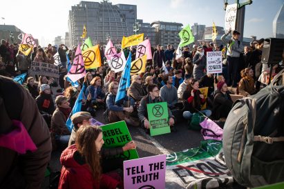 Extinction Rebellion uses graphic design to protest climate change