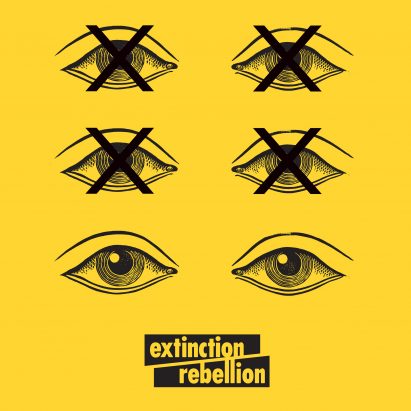 Extinction Rebellion uses graphic design to protest climate change