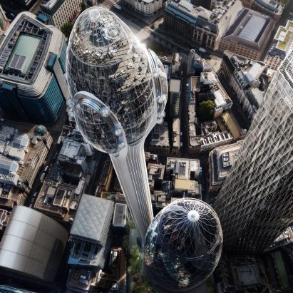 A render of the Tulip by Foster + Partners has been approved by the City of London planning committee