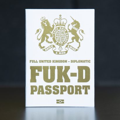 Mark Noad's FUK Brexit passport design "truly represents" the political situation