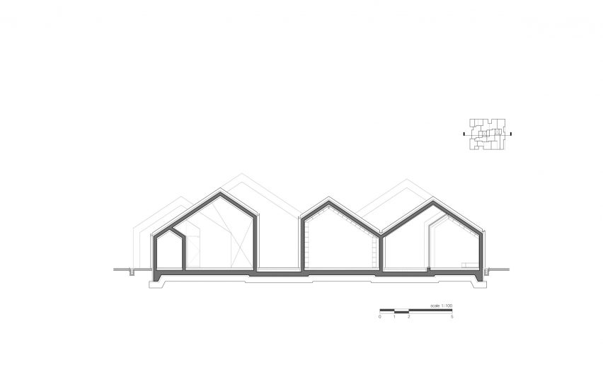Section D-D of Hannae Forest of Wisdom by Unsangdong Architects Coorperation