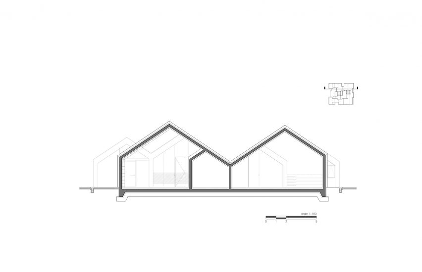 Section G-G of Hannae Forest of Wisdom by Unsangdong Architects Coorperation