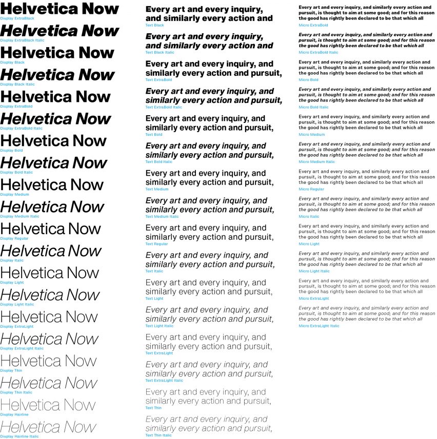 New Typeface Helvetica Now by Monotype