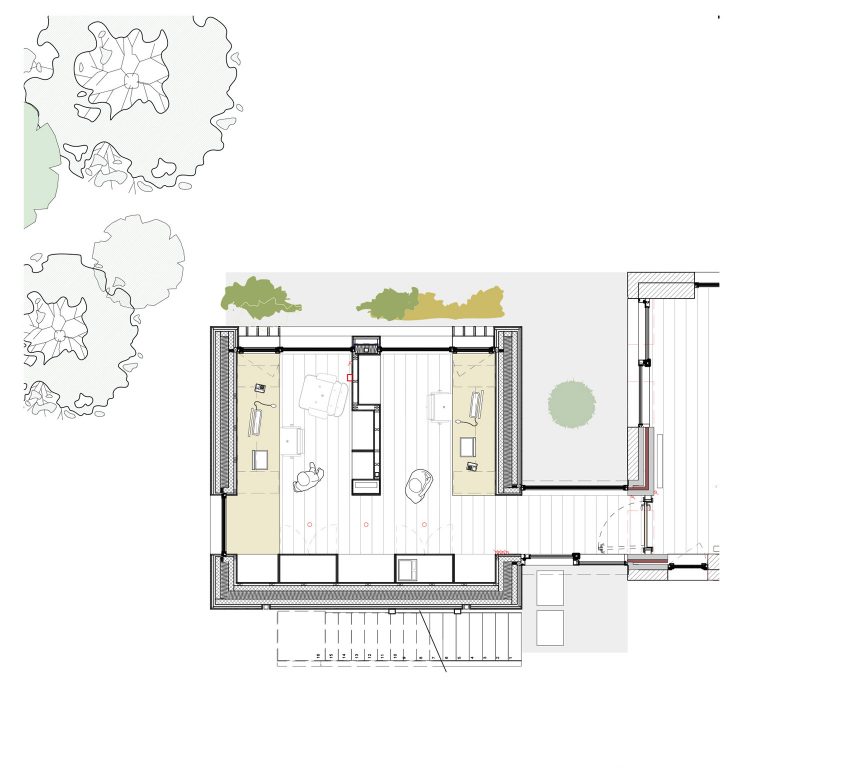 Ground floor plan of Library Lookout by Tierney Haines Architects