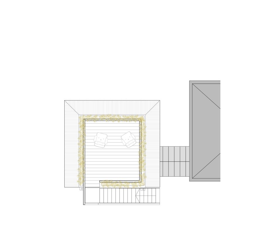 Roof plan of Library Lookout by Tierney Haines Architects